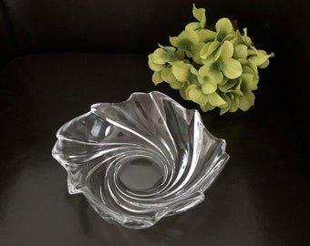 Crystal Square Swirl Candy Dish