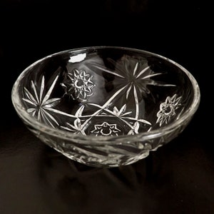 Vintage Prescut Clear Glass Candy Dish by Anchor Hocking