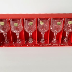 Vintage Crystal Longchamps Liqueur  Glasses - Set of 6 Cristal D&#39;arques 6cl glasses