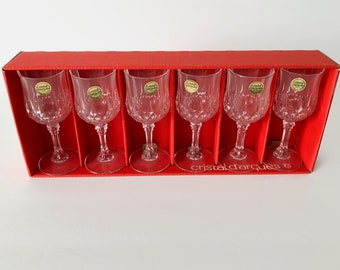 Vintage Crystal Longchamps Liqueur  Glasses - Set of 6 Cristal D'arques 6cl glasses