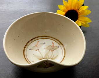 Vintage Heart Shaped Wheel Thrown Pottery Bowl