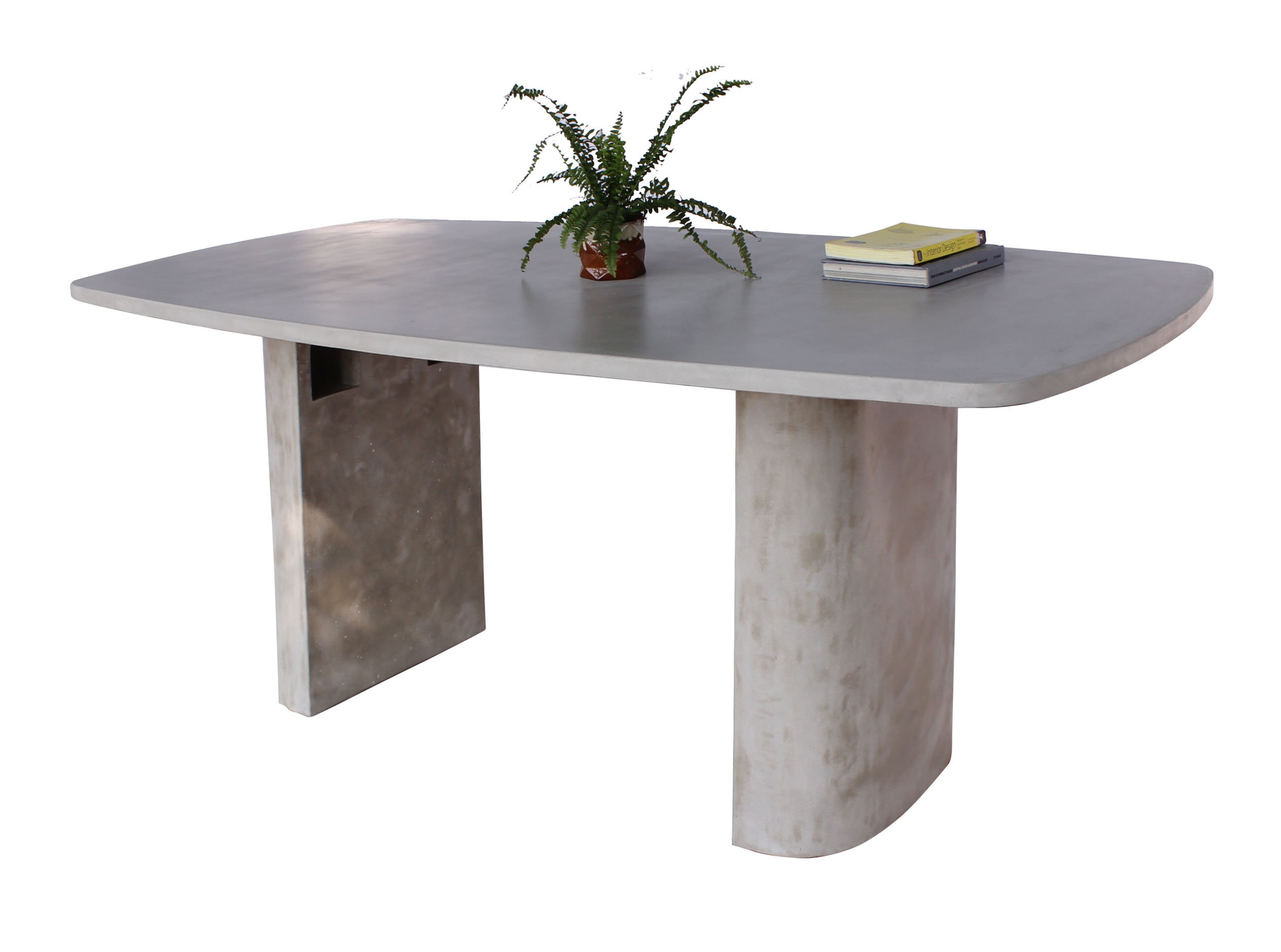 Concrete Dining Table indoor outdoor oval table with concrete Etsy