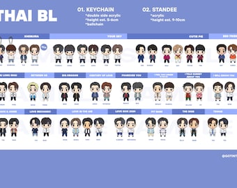 Thai BL Series Keychain, Standee - Khemjira, Jack & Joker