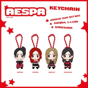 KPOP Girl Group Character Keychain (aespa, babymonster, blackpink, itzy, new jeans)