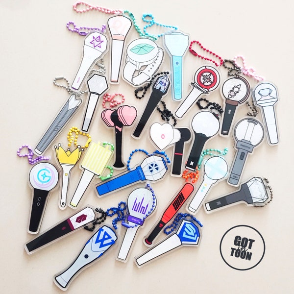 KPOP Lightstick Keychain / Keyring / Bracelet (Boynextdoor, ZB1, P1Harmony, Xdinary Heroes, New Jeans, NCT, Stray Kids, Seventeen,  etc.)