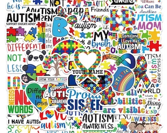 50 Pack - Autism Awareness Stickers- Vinyl Waterproof Stickers - Set of 50 Stickers - Ready to shipFree Shi