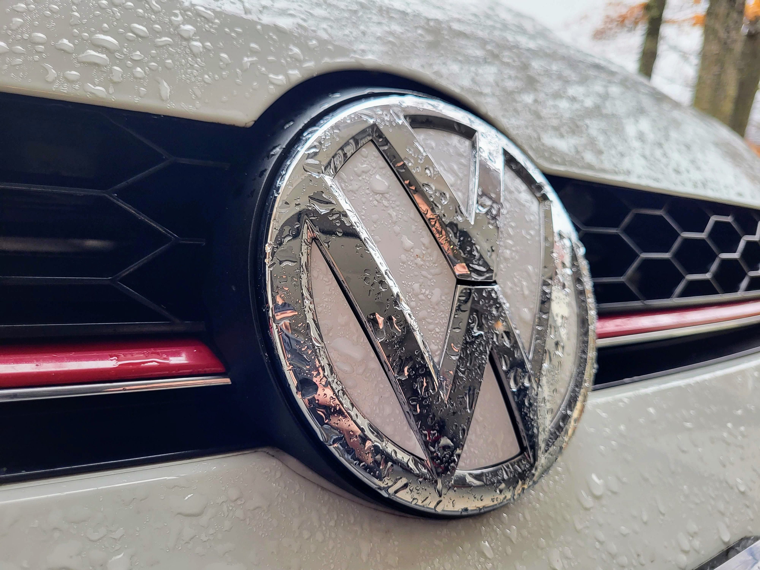 Pinalloy Front and Back Badge Flat White Emblem for VW MK7 Golf7