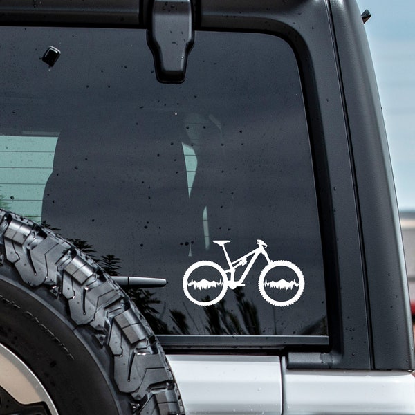 Mountain Bike Nature Vinyl Decal/MTB Vinyl Sticker/Bike Decal/MTB Decal/Car Bike Window Decal