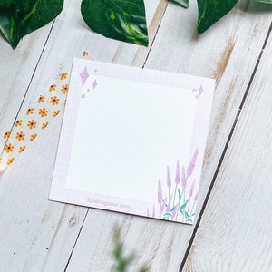 Lavender Flower Stationery Memo Pads / Notepad