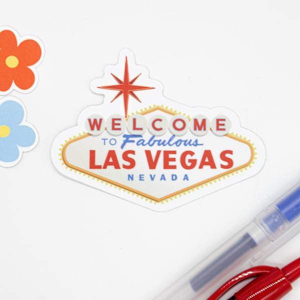 Welcome to Las Vegas Sign Sticker 3"