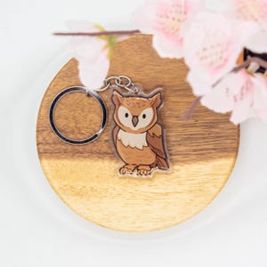 Great Horned Owl Acrylic Keychain