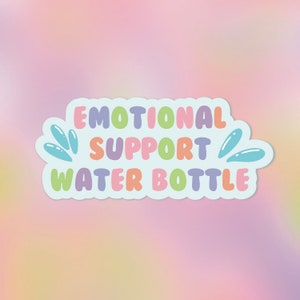 Emotional Support Wasserflasche, Vinyl Matt, Laptop Decal, Beste Freundin Geschenk