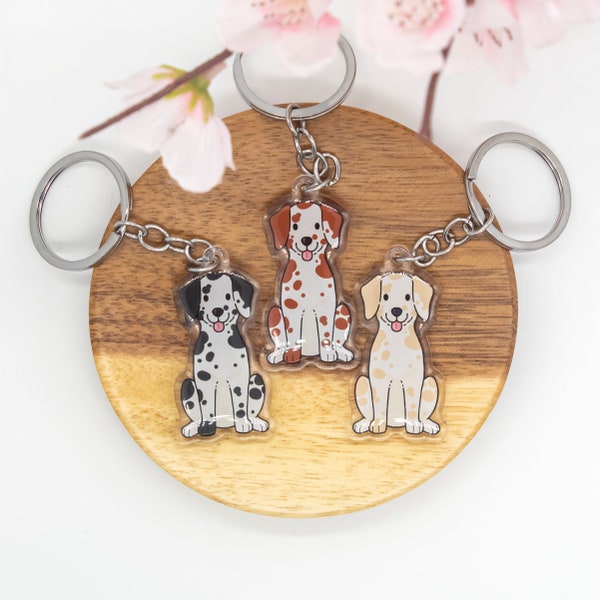 Dalmatian Pet Dog Acrylic Keychain
