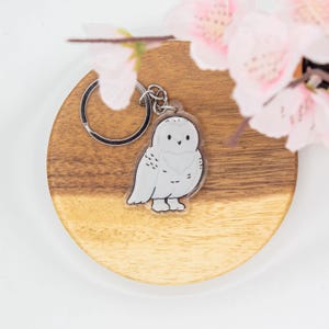Snowy Owl Acrylic Keychain