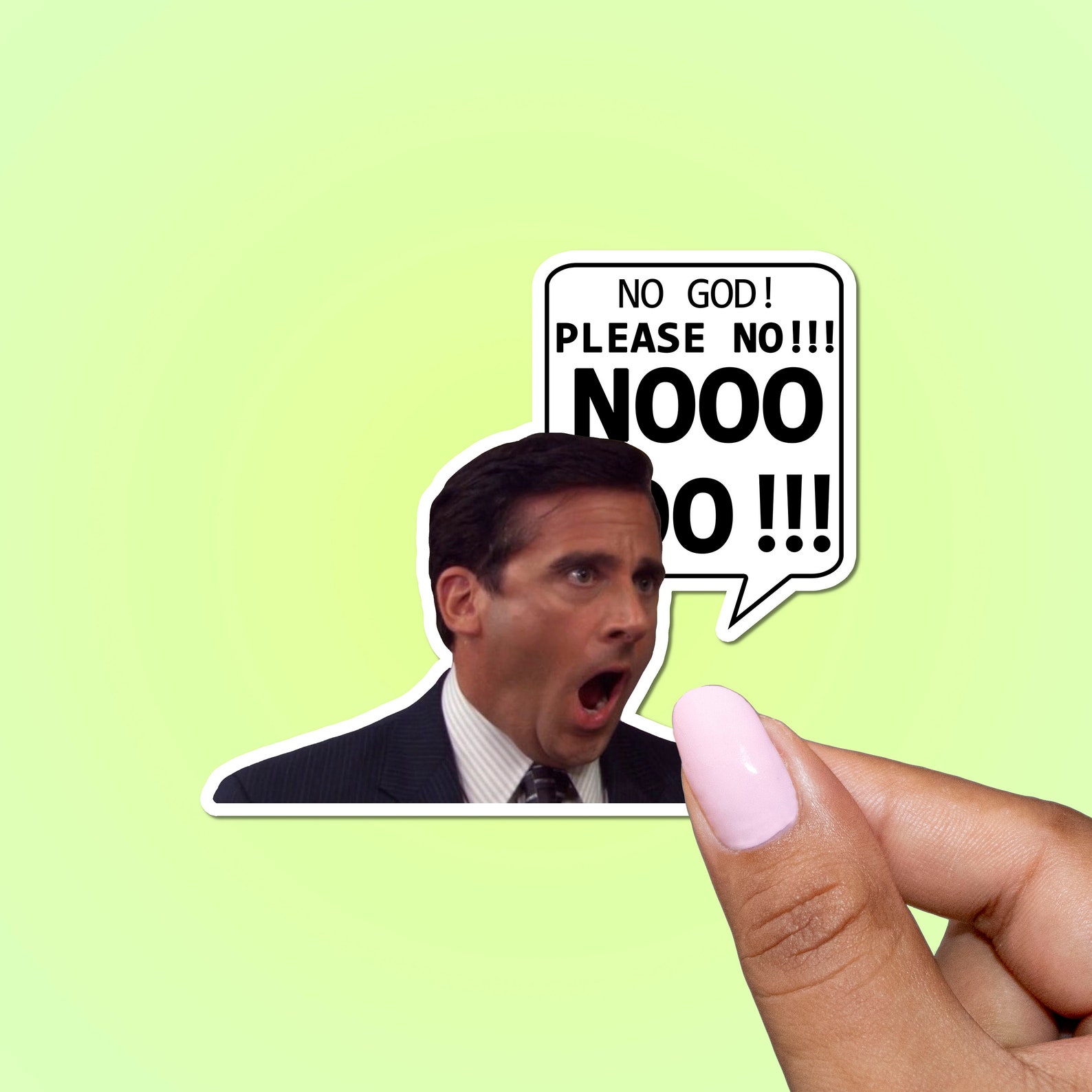 Michael No god Please no Meme Vinyl Matte Etsy