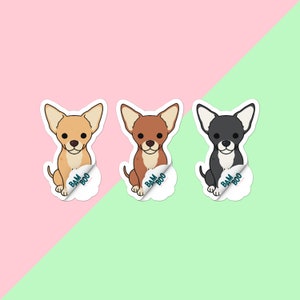 Chihuahua Dog Pet Sticker, Vinyl Matte