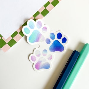 Tie-dye Dog Paw Prints  , Vinyl Matte,  Laptop Decal, Best Friend Gift