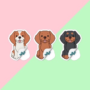 Adesivo para animais de estimação Cavalier King Charles Spaniel, vinil fosco