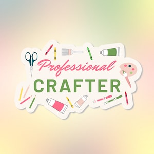 Professional Crafter, Vinyl Matte, Laptop Aufkleber, Beste Freundin Geschenk