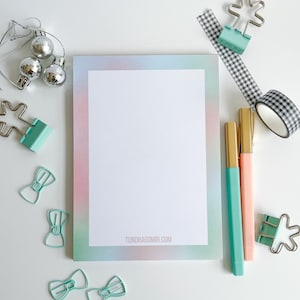 Rainbow Pastel Blank Note Pad 5&quot; x 7&quot;