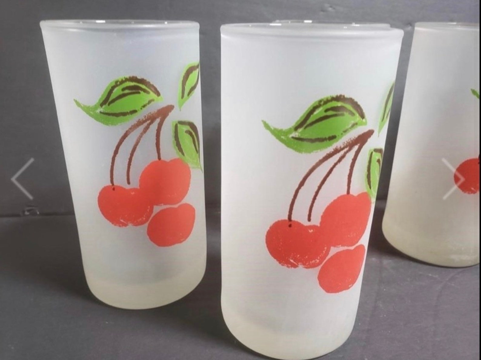 Seven MCM Vintage Frosted Drink Glasses Etsy