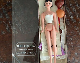 Vintage 1960’s Popi Doll with Wigs and Clothes- damaged eye