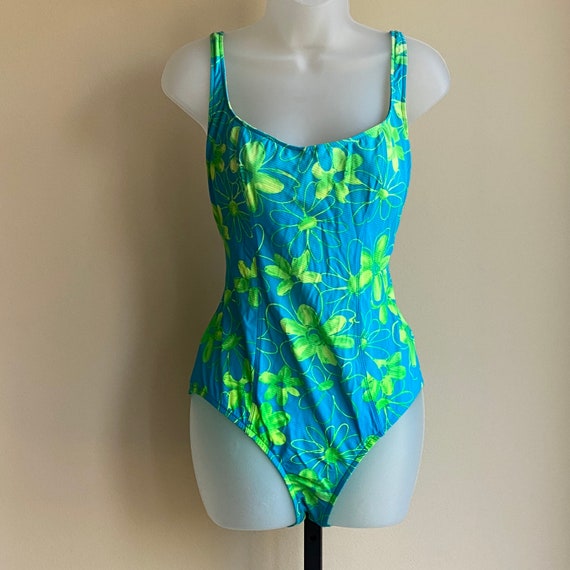 Vintage Cole of California 90’s Floral Swimsuit R… - image 1