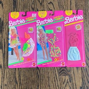 Vintage Barbie 90’s Fashion Clothing Lot NRFB  Hawaiian Fun and Fashion Finds