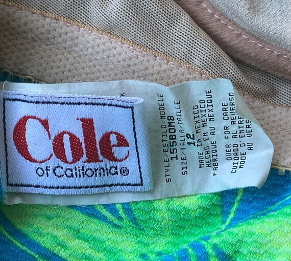 Vintage Cole of California 90’s Floral Swimsuit R… - image 4