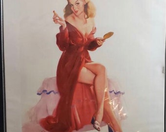 Vintage Gil Elvgren Pin-Up Calendar Page