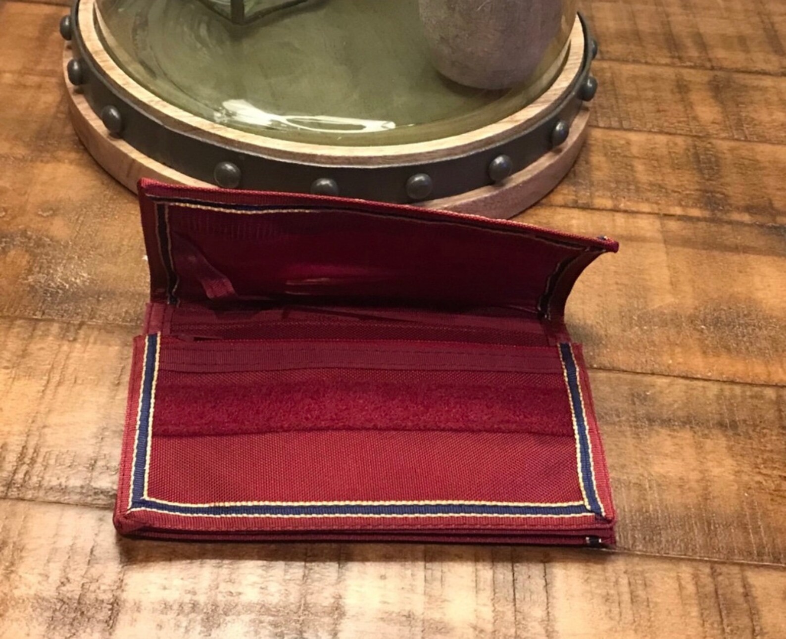 Vintage 80s Levis Maroon Velcro Wallet NWOT Etsy