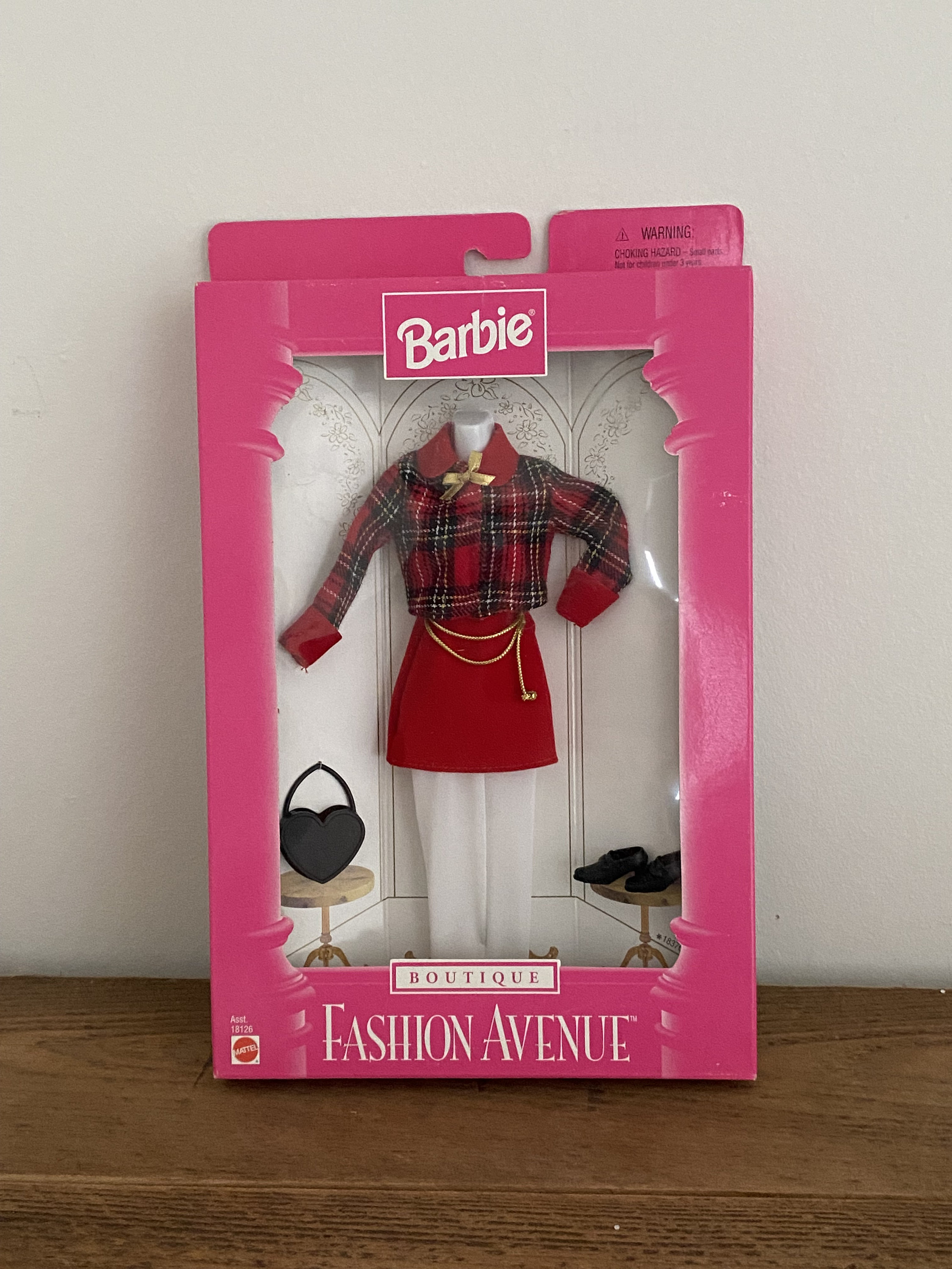 Vintage Barbie 1997 Fashion Avenue Boutique Outfit Plaid