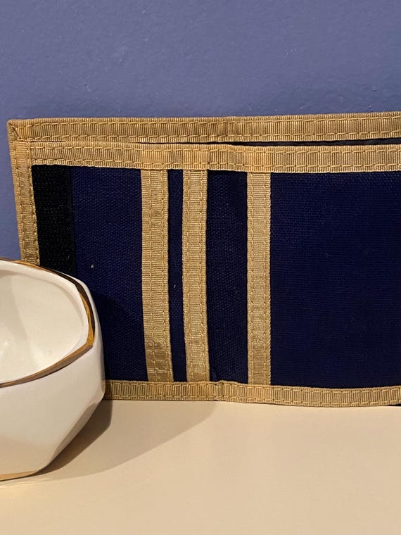 Vintage Levi's Canvas Tri-fold Wallet Velcro 1980… - image 5