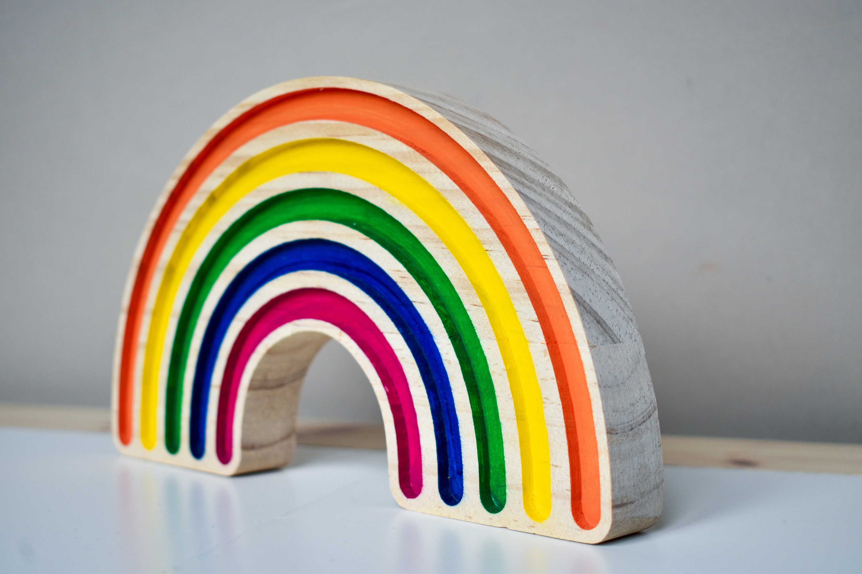 Pine Wood Rainbow Room Decoration - Etsy UK
