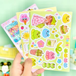 Sticker Sheets Bundles, Journaling Stickers, Penpal Stickers, Vinyl Sticker, Cute Stationery, Cute art, Colorful Stickers , itskindy