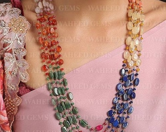 Multi colour Stone necklace For Girls And women