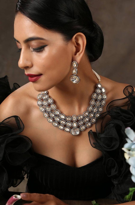 Polki hotsell diamond set