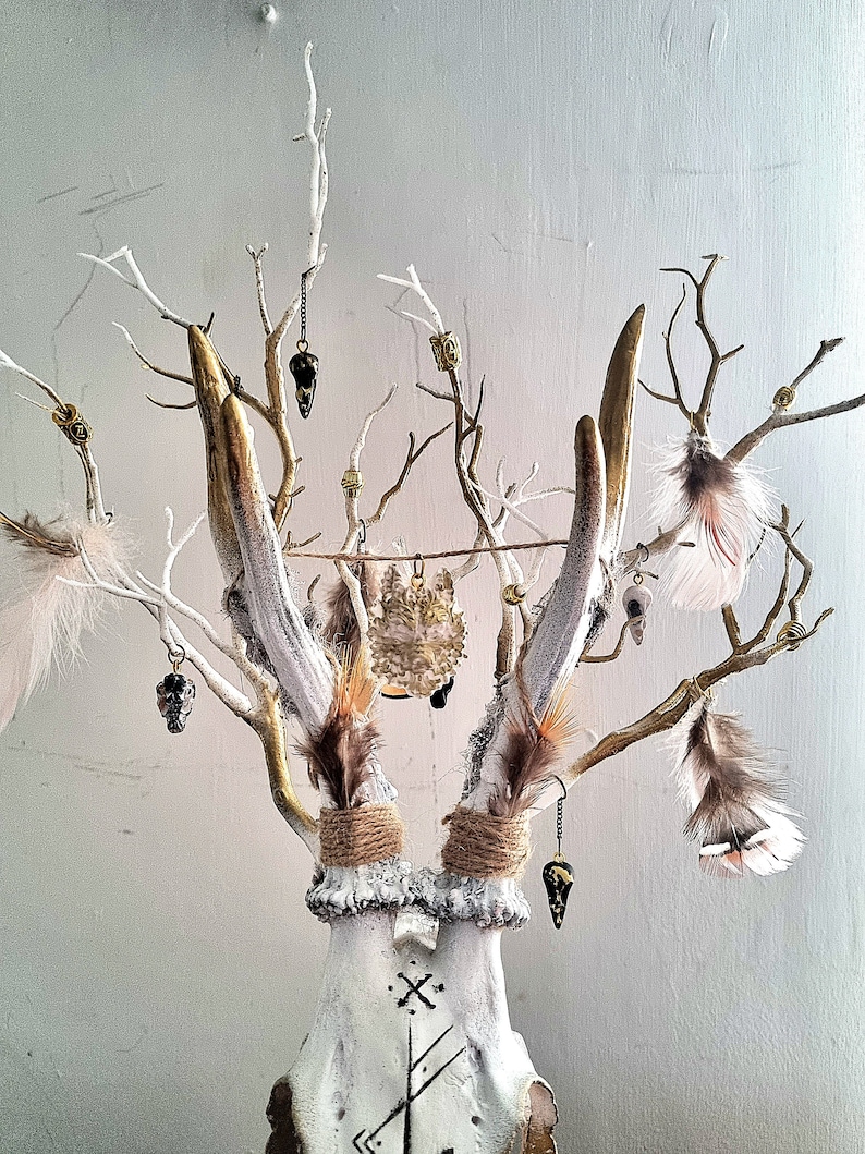 Freya's Whispers - Real Roe Deer Skull Viking Inspired image 4