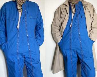 Vintage Big Ben Wrangler Coveralls 44R: Herringbone Cotton Work