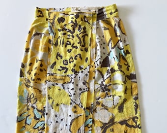 ANASTASIA Paris printed skirt, made in France vintage 1980 size L