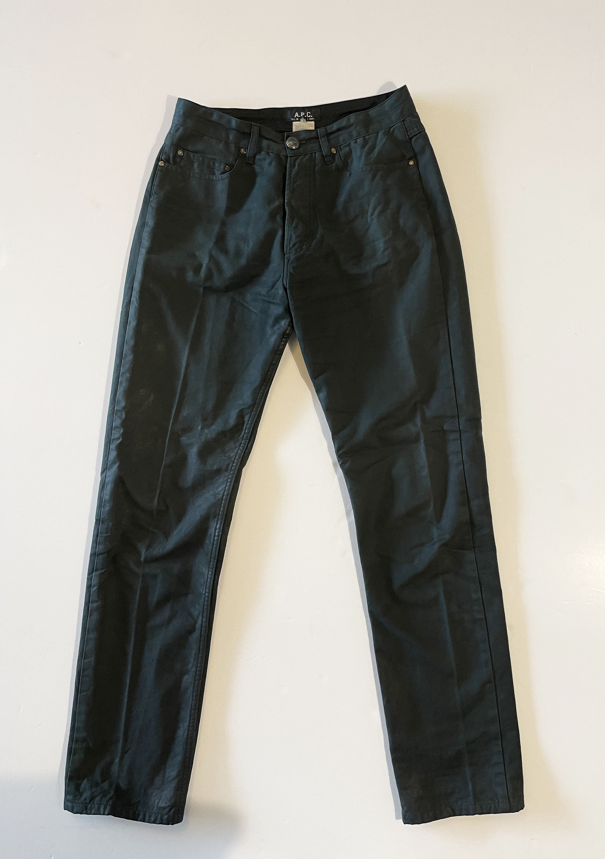 パンツ 90s A.P.C. wide pants made in France Pants A.P.C Cotton Coated Vintage 90s Made in France, Low Waist