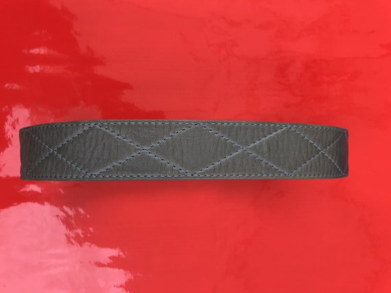 Belt Chantal Thomass Paris gray vintage 1990 leat… - image 5