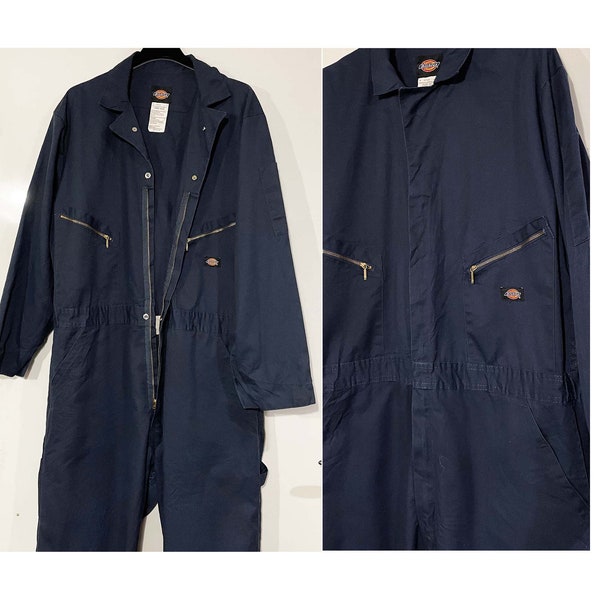 Combinaison de travail Dickies vintage Y2K / années 2000, coloris bleu, taille XL / working suit, vintage coveralls size XL