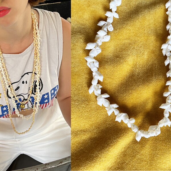 Collier en coquillages blancs des iles