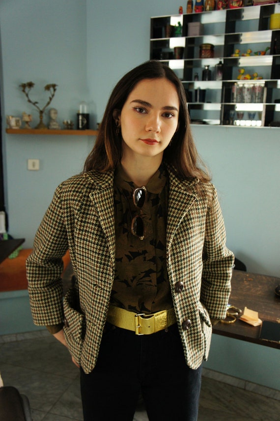 60s vintage plaid jacket