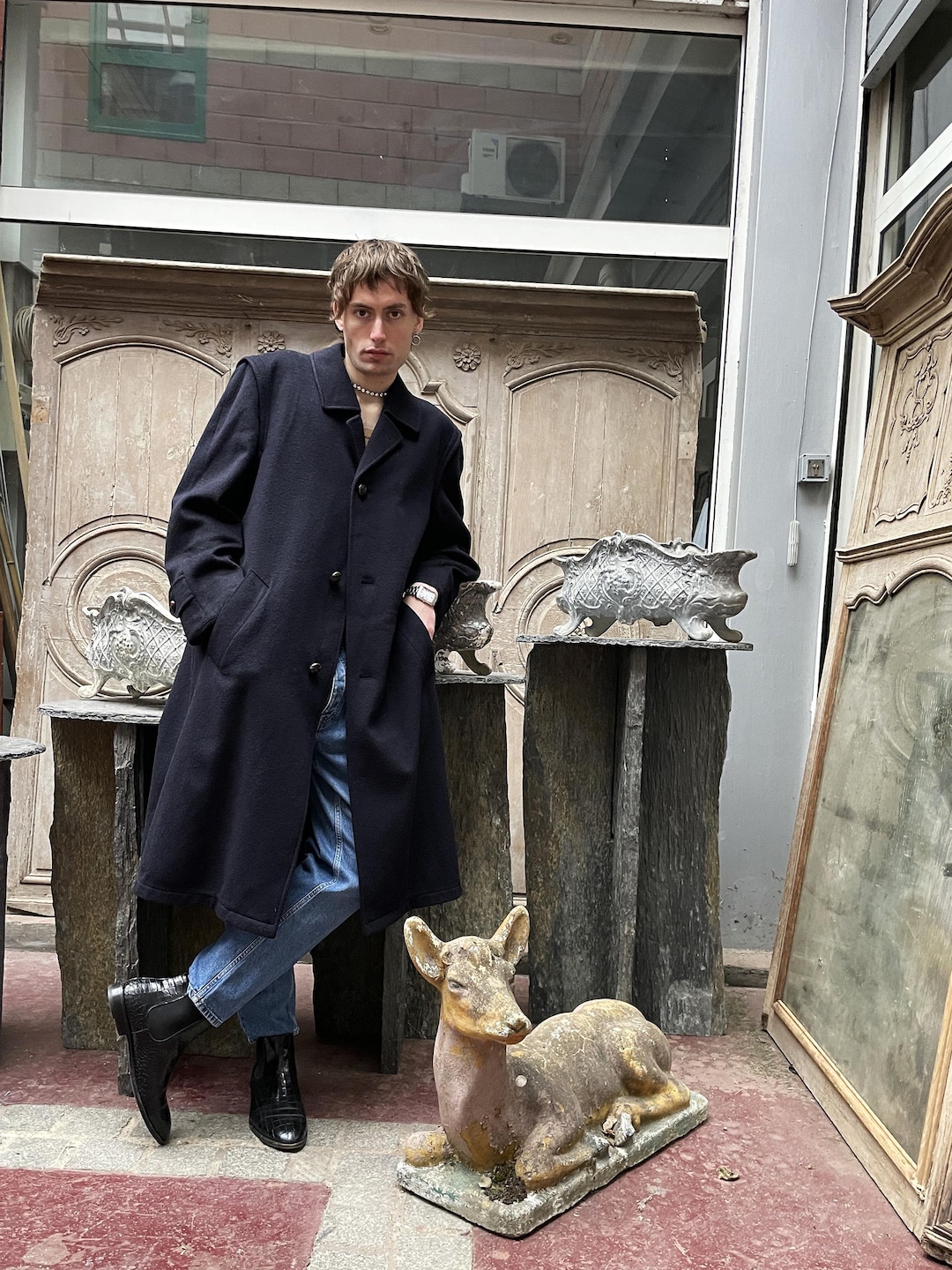 STEINBOCK× HIMALAYA LODEN コート 深緑 a431 Steinbock Tyrol coat jacket Austria Himalaya loden Virgin