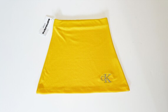 Mini jupe vintage jaune Calvin Klein Jeans, jupe … - image 6