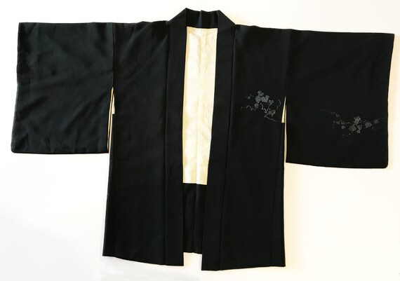 Japanese vintage black kimono