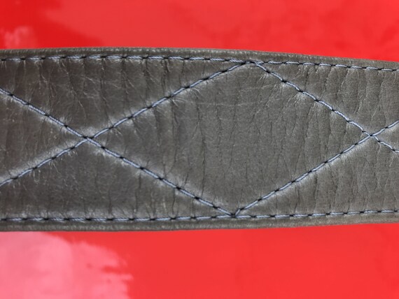 Belt Chantal Thomass Paris gray vintage 1990 leat… - image 7