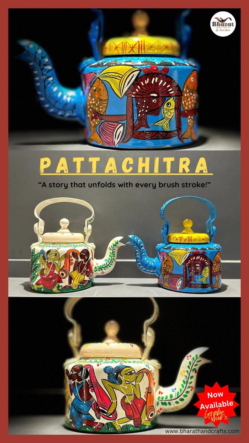 Paththara Pot Tea Kettle | Pattachitra - Etsy